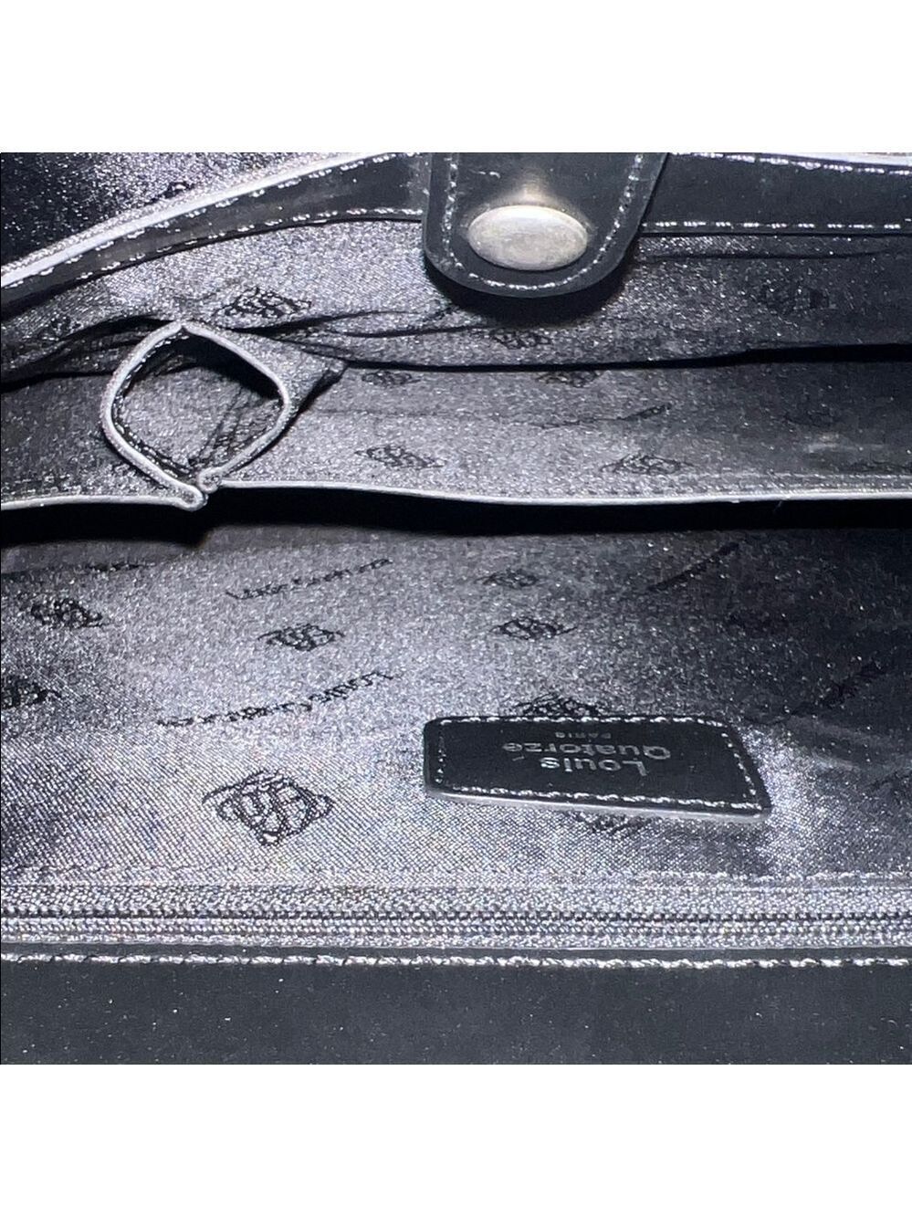 Louis Quatorze Black Leather Messenger Bag Crossbody Briefcase Satchel Laptop Wo - Picture 16 of 16